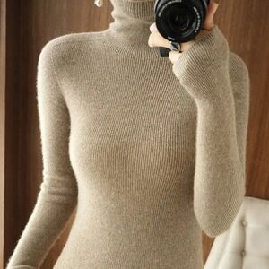 NWT Long Sleeve Turtleneck Sweater in Camel